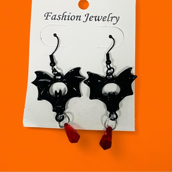 Jewelry - New Black Bat Earrings #138